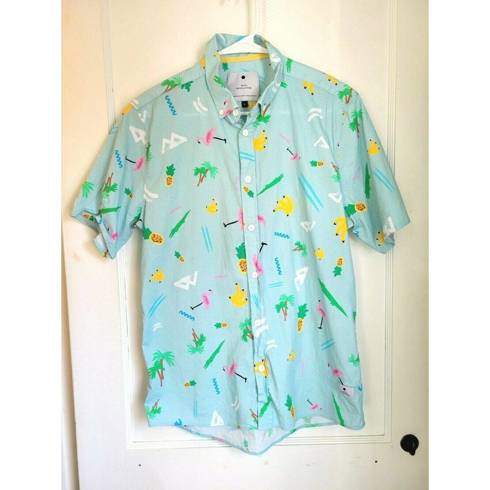 RVLT REVOLUTION Short Sleeve Button Down Shirt